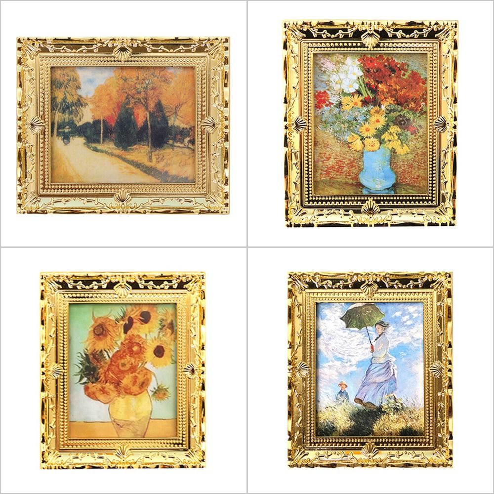 Miniature Painting Set - Aksesori lukisan minyak miniatur rumah boneka
