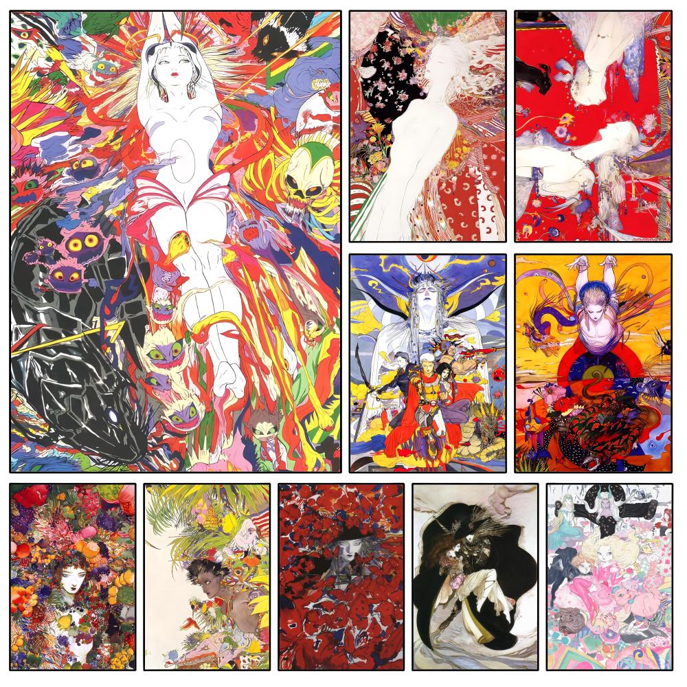 Board Game Yokohama - Poster Seni Yoshitaka Amano Final Fantasy