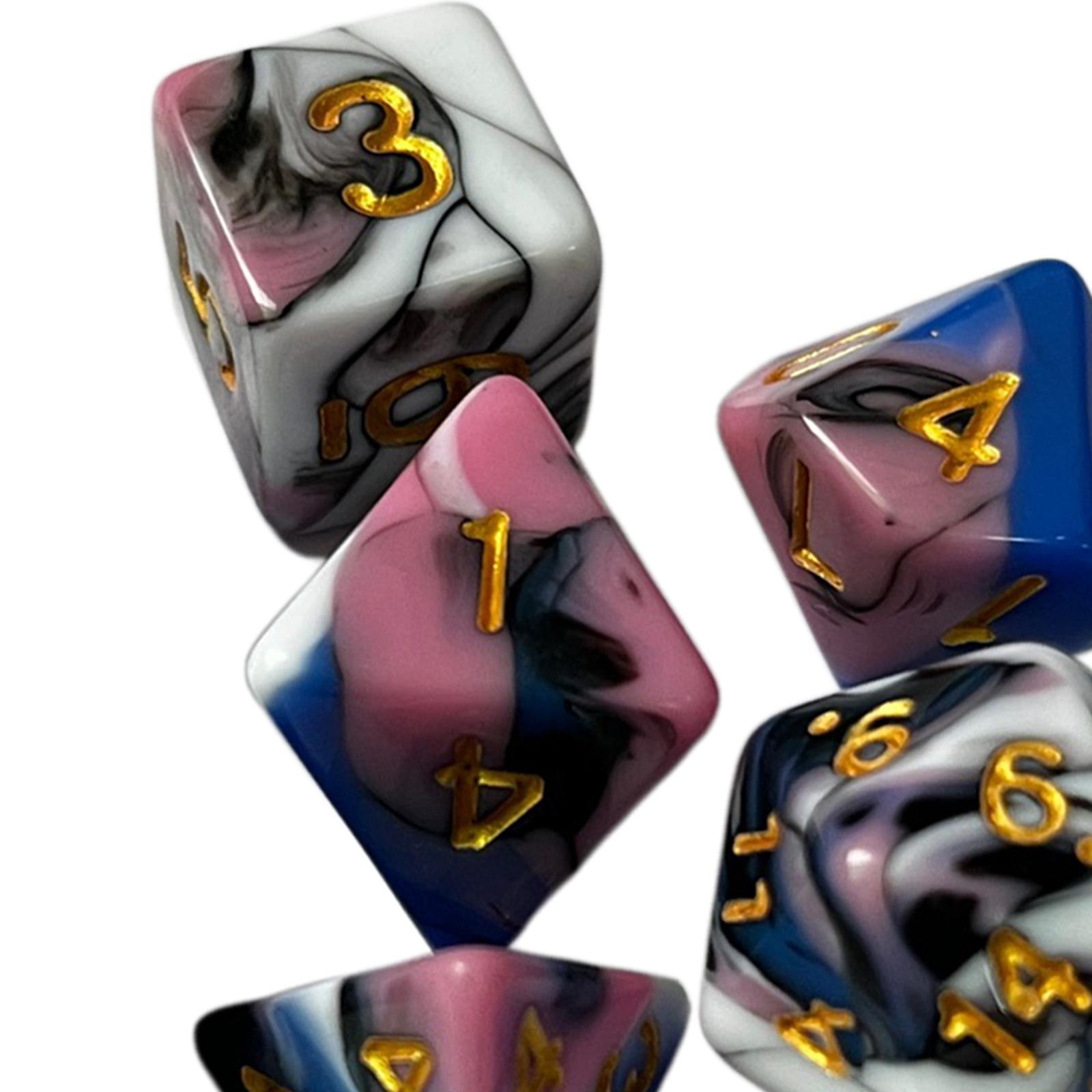 Board Game Roleplay - Dadu Polihedral Akrilik Berukir Berbagai Ukuran