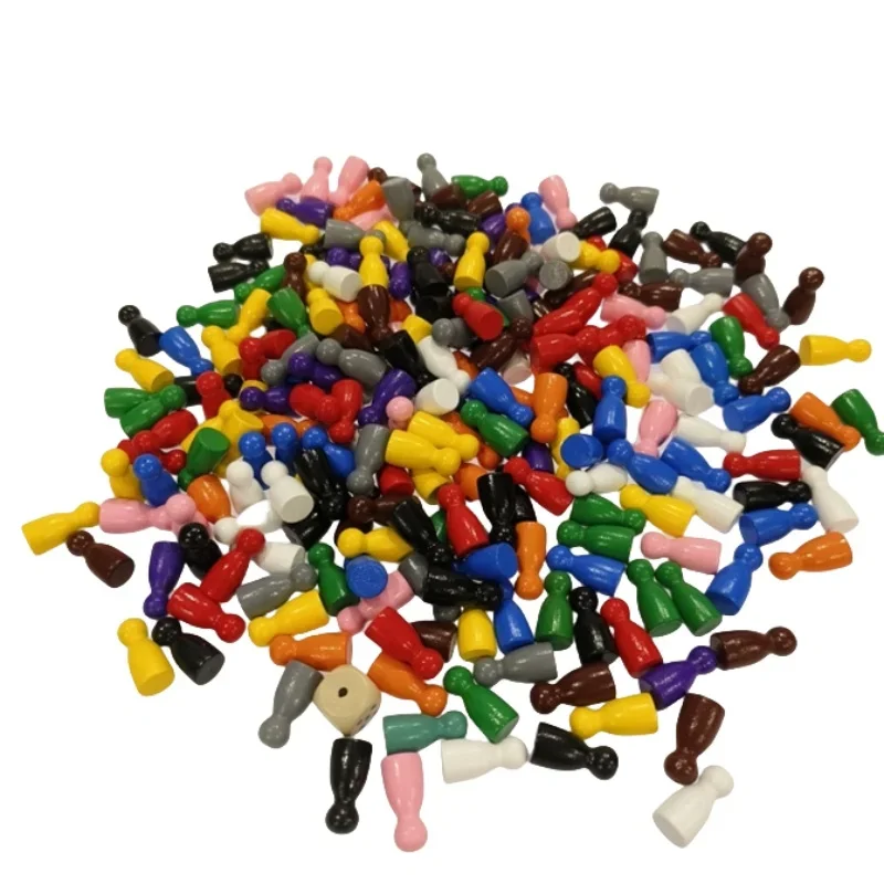Board Game Quiz - 100 Buah Penanda Catur Kayu Warna-warni