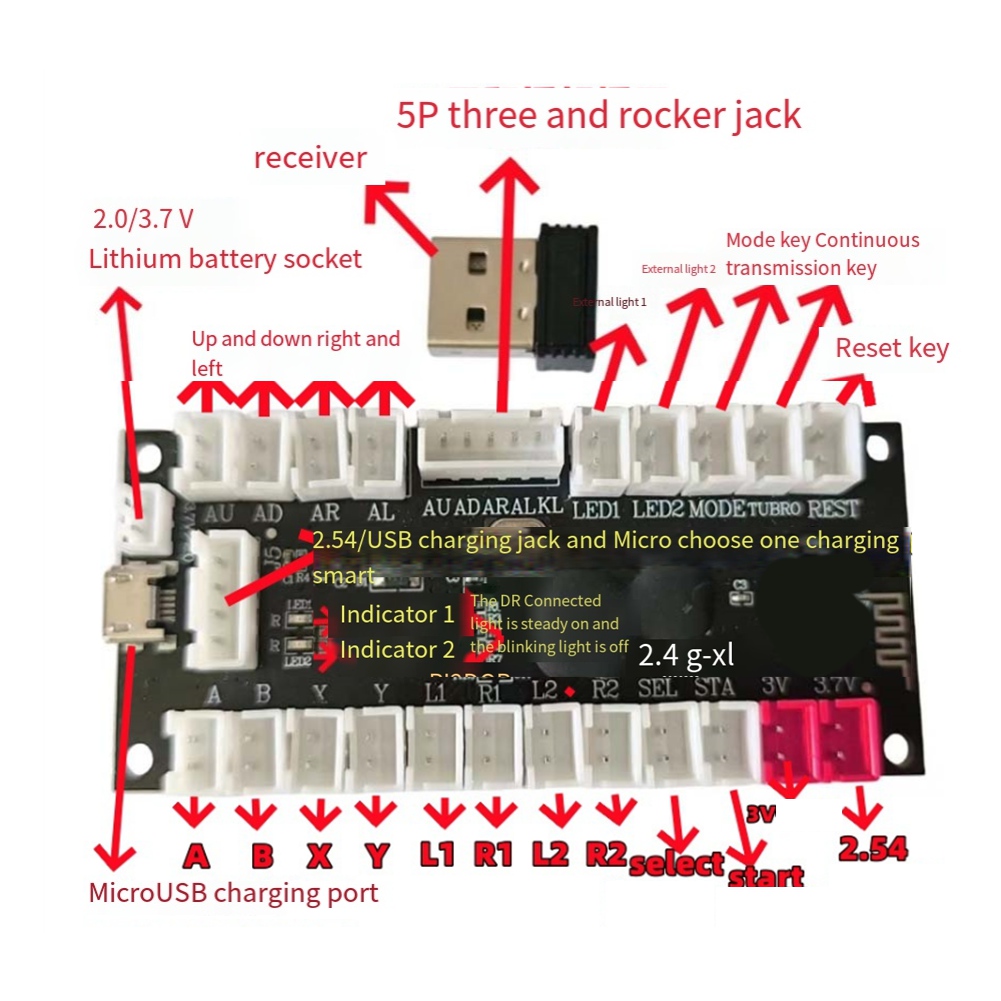 Board Game Pc - L77A 2.4G Encoder Joystick Nirkabel Tanpa
