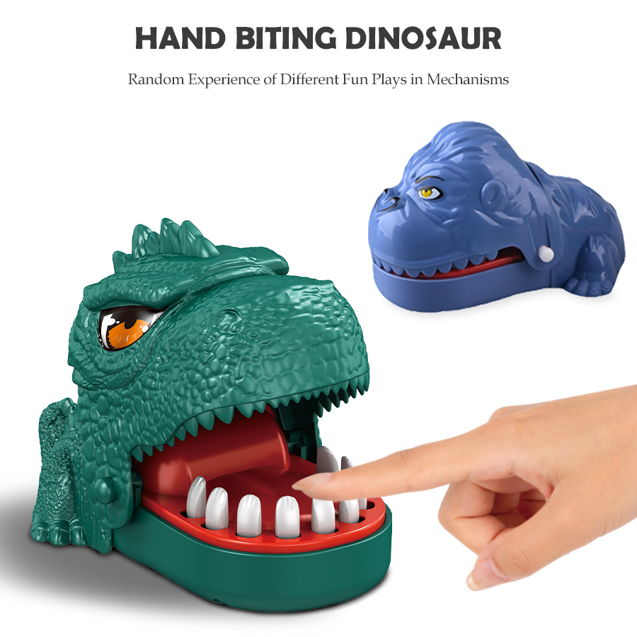 Board Game Arena - Mainan jari gigitan gigi dinosaurus, papan