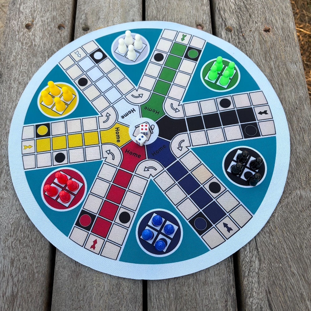 Board Game Ludo - Papan Permainan LUDO 6 Pemain ukuran