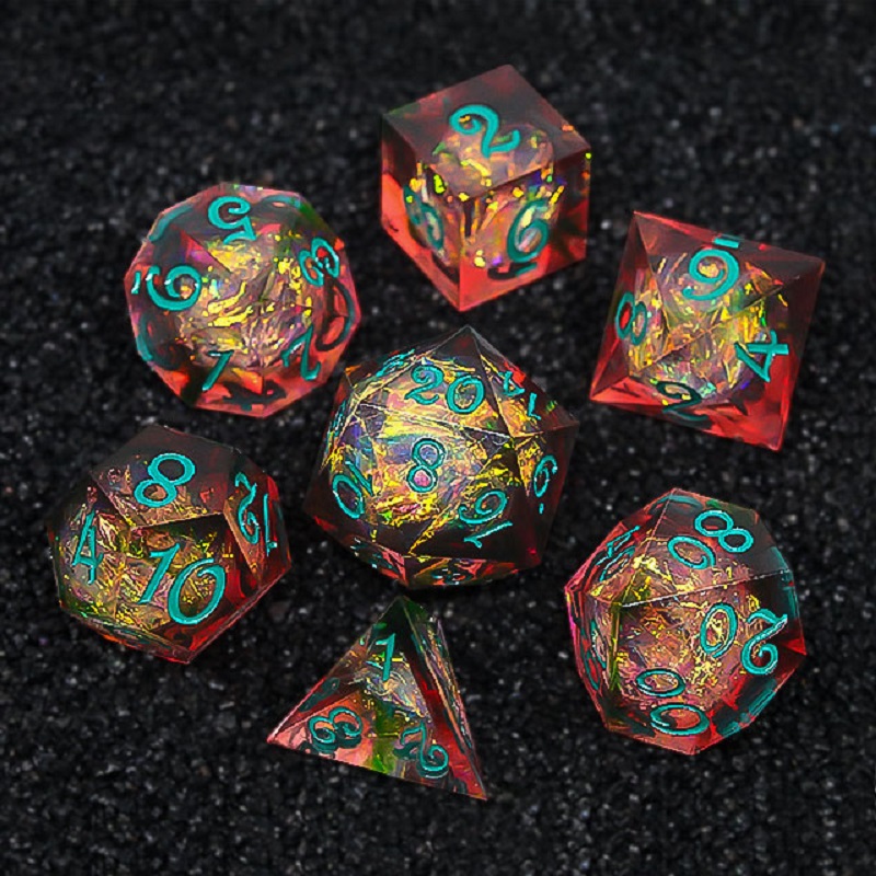Board Game Roleplay - 7 buah/set dadu Resin Multi bentuk