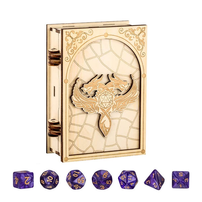 Board Game Roleplay - Dropship-7 Buah/Set Kotak Penyimpanan Dadu Polihedral