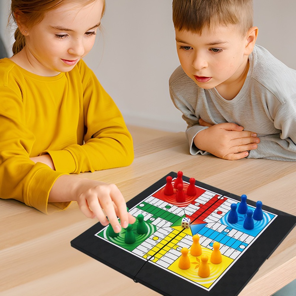Board Game Ludo - Set Permainan Ludo Lipat Klasik Permainan