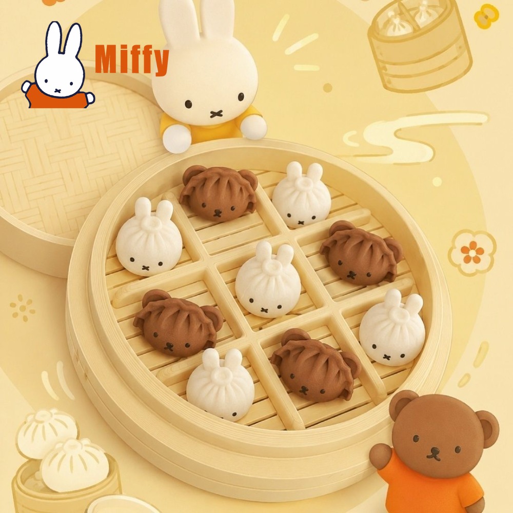 Board Game Unmatched - Permainan Tic Tac Toe Miffy Kawaii,