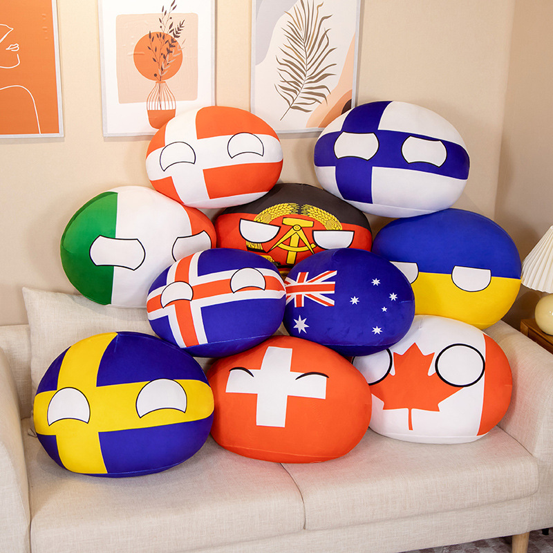Board Game Yokohama - 20-40cm boneka Polandball bantal Countryball Jepang