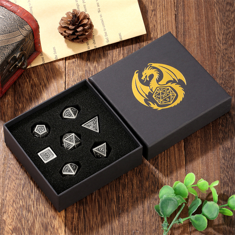7 buah/set Dadu Polihedral Log - Board Game Roleplay ulasan dan harga