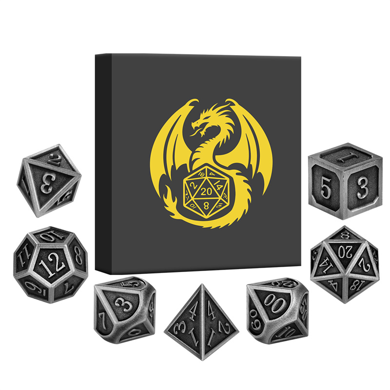 7 buah/set Dadu Polihedral Log - Board Game Roleplay ulasan dan harga