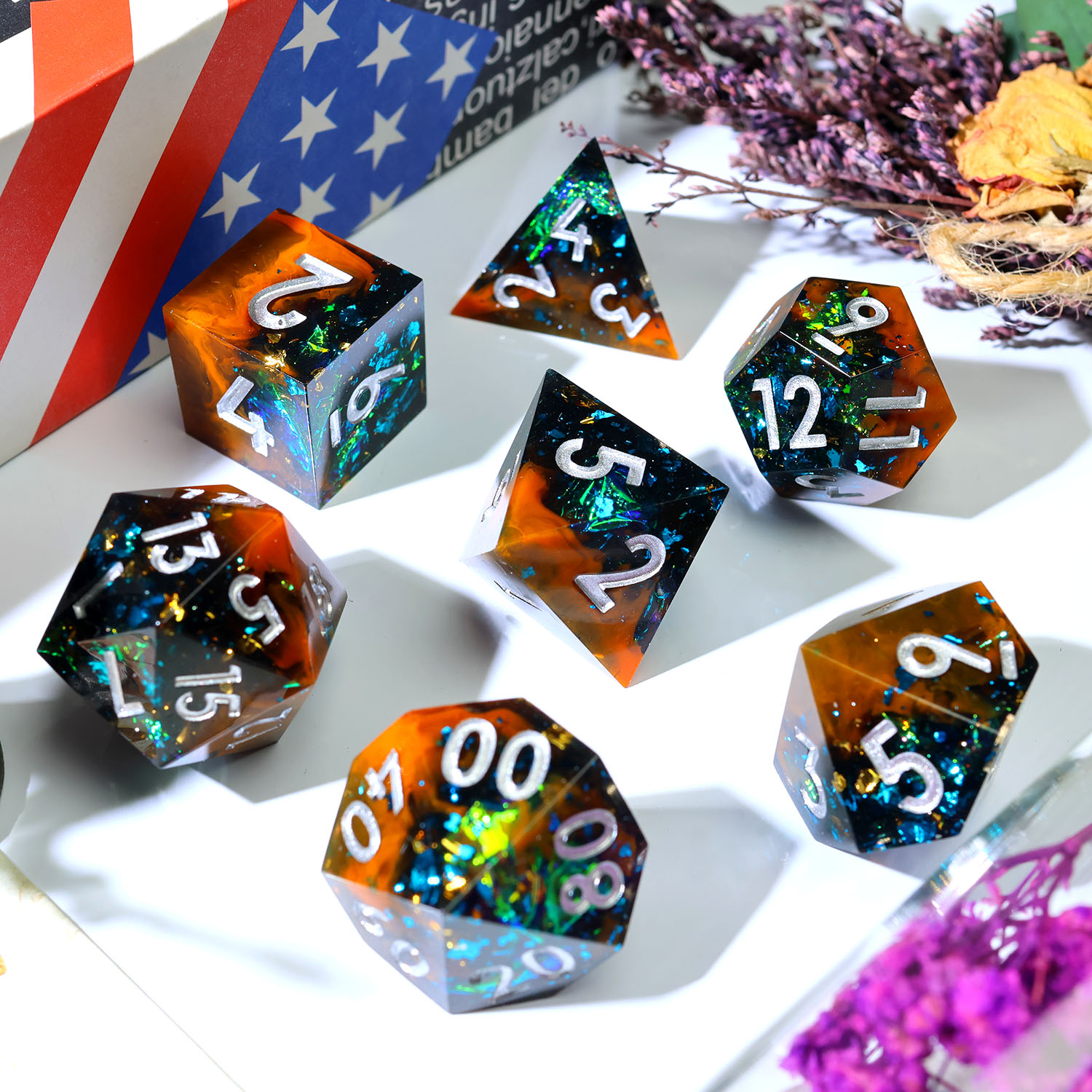 Set Dadu DND Resin Buatan Tang - Board Game Roleplay ulasan dan harga