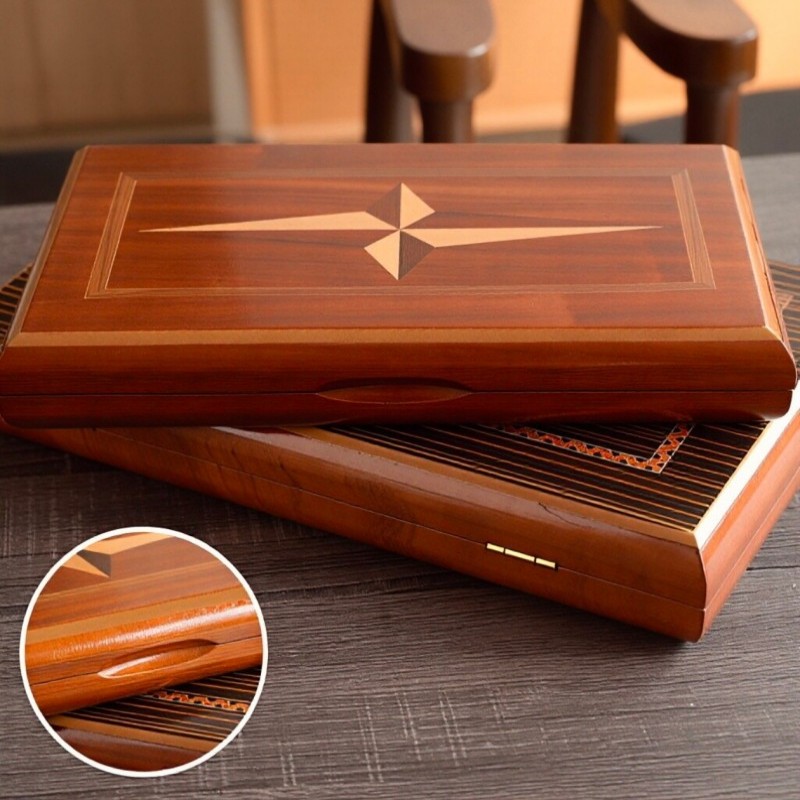 Backgammon Kayu Solid 11-19 In - Board Game Operation ulasan dan harga