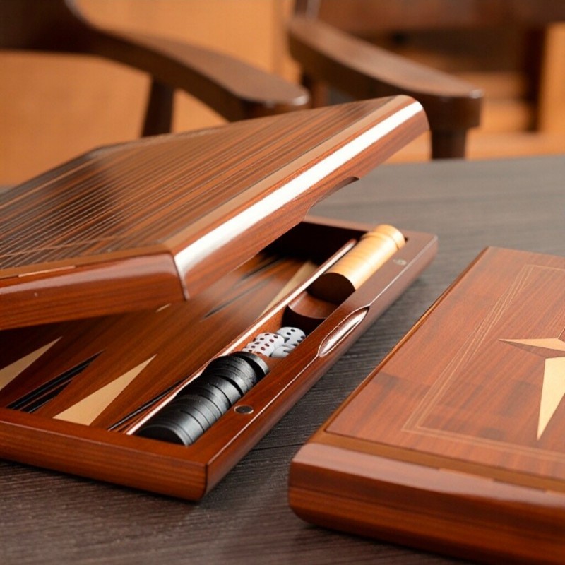 Backgammon Kayu Solid 11-19 In - Board Game Operation ulasan dan harga