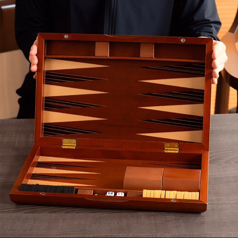 Backgammon Kayu Solid 11-19 In - Board Game Operation ulasan dan harga