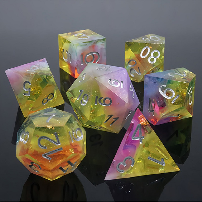 7 buah/set dadu Resin Multi be - Board Game Roleplay ulasan dan harga