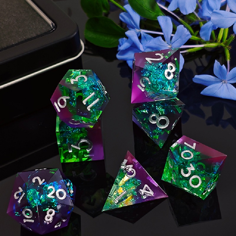 7 buah/set dadu Resin Multi be - Board Game Roleplay ulasan dan harga