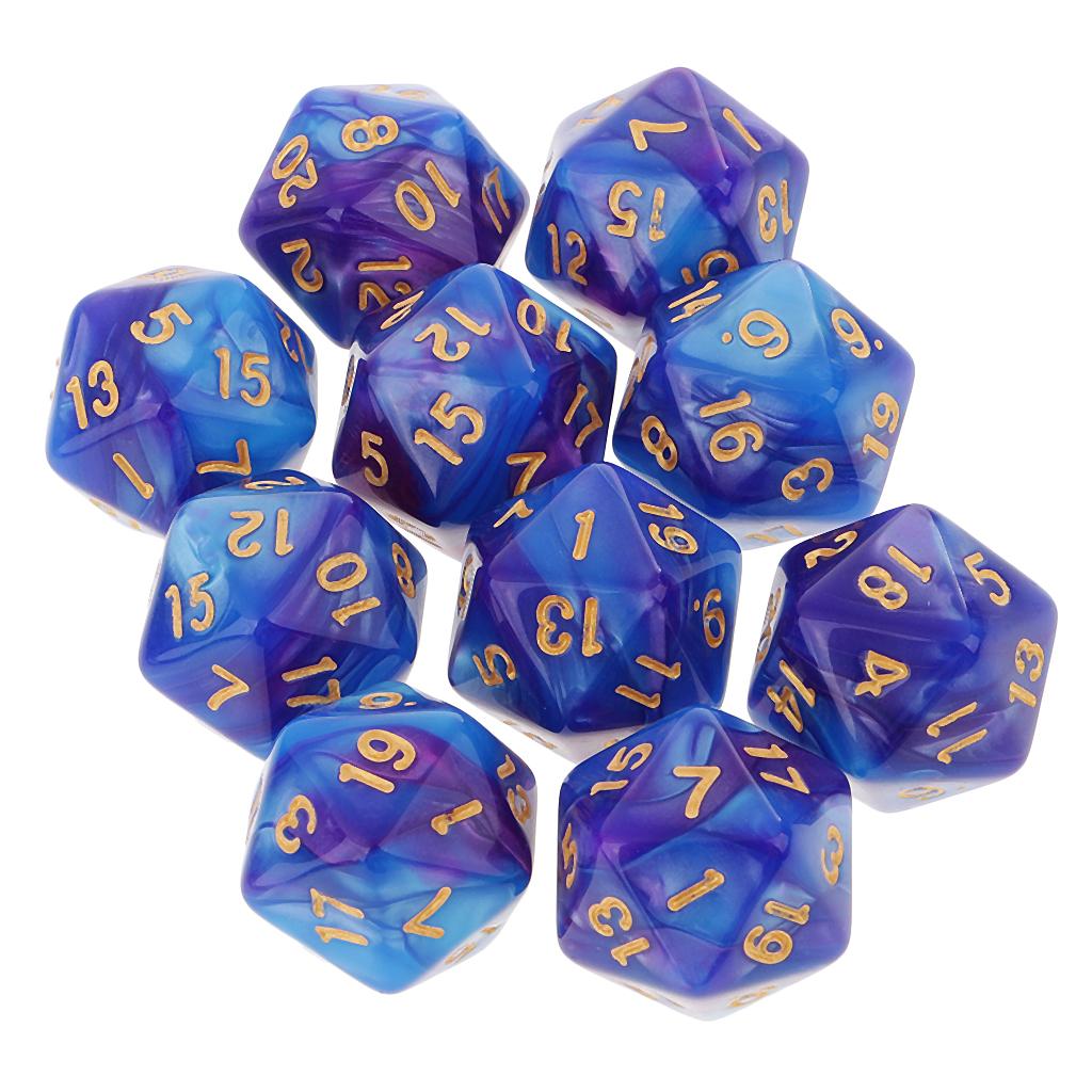 10 Pcs Polyhedral 20 Dadu Sisi - Board Game Arena ulasan dan harga