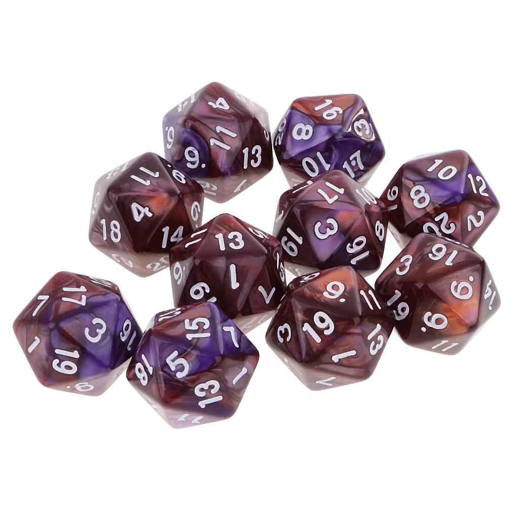 10 Pcs Polyhedral 20 Dadu Sisi - Board Game Arena ulasan dan harga
