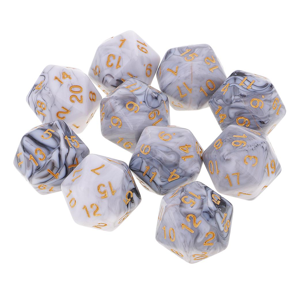 10 Pcs Polyhedral 20 Dadu Sisi - Board Game Arena ulasan dan harga