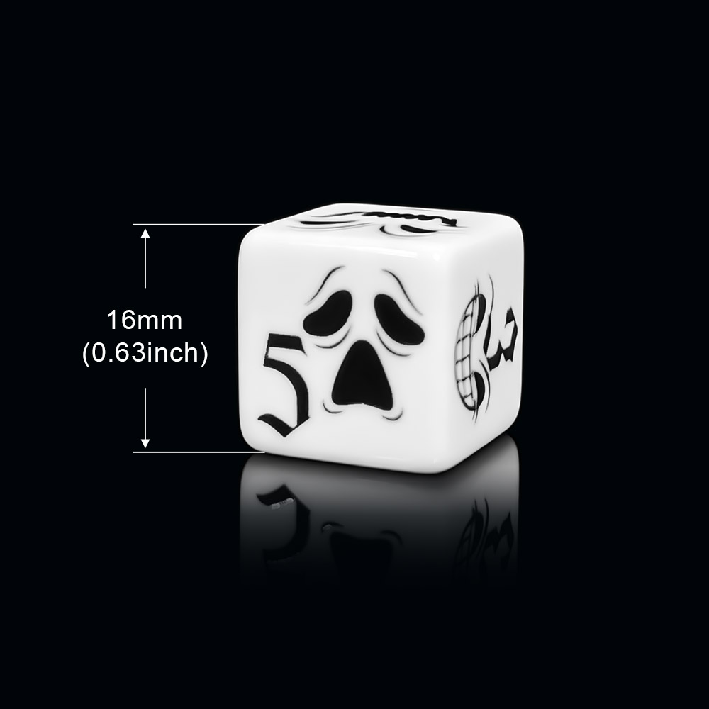 12 Buah Dadu D6 Wajah Hantu Ho - Board Game Horror ulasan dan harga