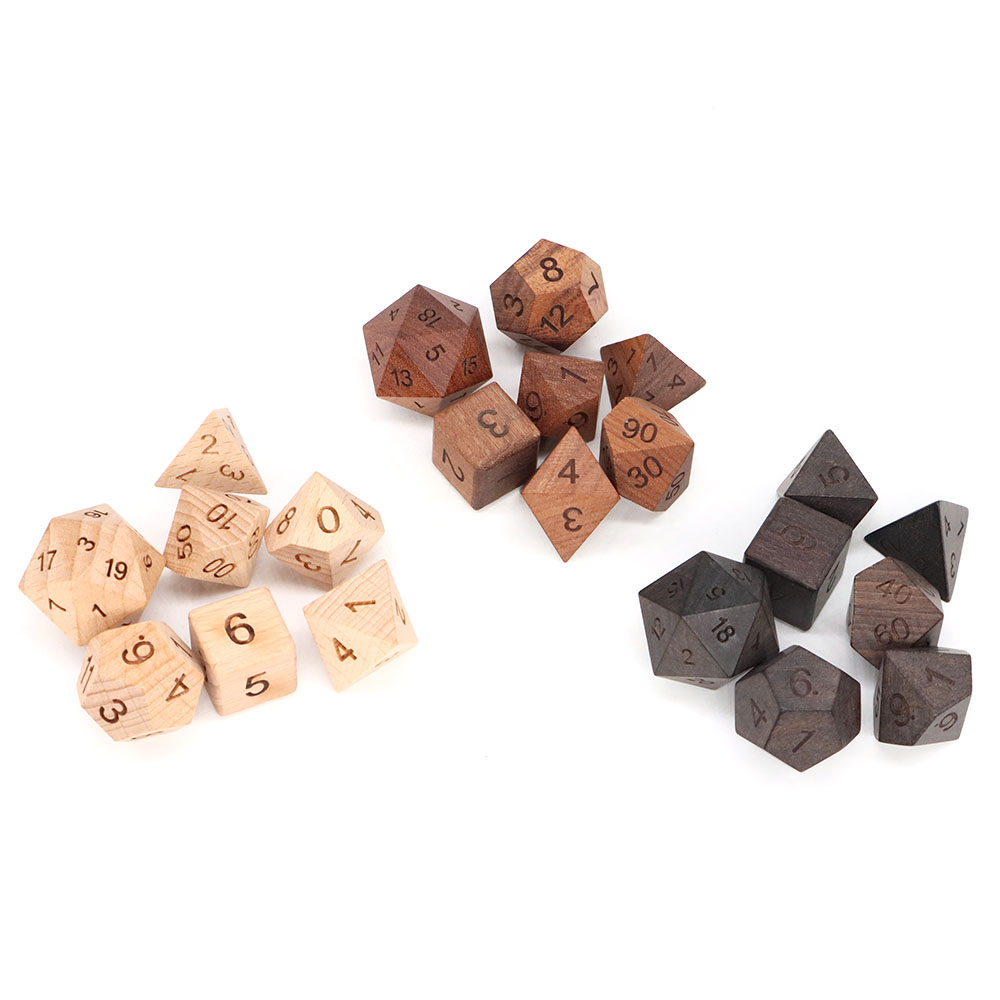7 Buah/Set Dadu Kayu D4-d20 Da - Board Game Roleplay ulasan dan harga